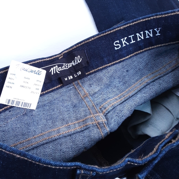 Madewell Women's Skinny Dark Wash Jeans Size W28/L30 - Picture 7 of 9